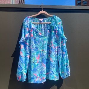 Lilly Pulitzer Starfish Print Blouse